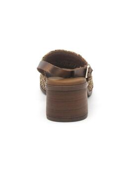 Sandalia Kaola 2731 color cuero/bronce con tacón para mujer