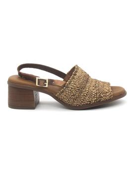 Sandalia Kaola 2731 color cuero/bronce con tacón para mujer