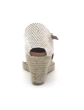 Alpargata Cabrera 48-5 blanco de piel para mujer