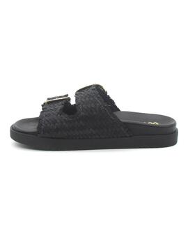 Sandalia Bio Wikers R-64787 de color negro para mujer