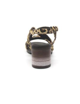 Sandalia Wikers  R116525 color beige/leopardo para mujer