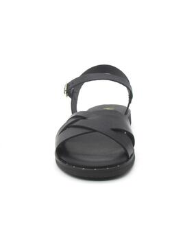 Sandalia Wikers R-144725 negro plana