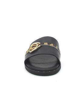 Sandalia Wikers R-144768 negro plana