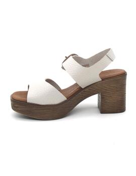 Sandalia Kaola 930 de color nata con tacón para mujer