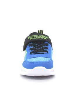 Zapatilla Skechers 401495N/BKBL de color negro/azul para niñ