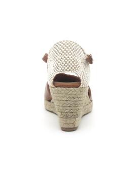 Alpargata Cabrera 48-5 de color cuero en piel para mujer