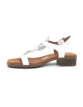 Sandalia Oh My Sandals 5607 de color blanco para mujer