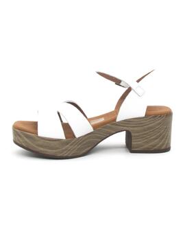 Sandalia Oh My Sandals 5625 de color blanco con tacón mujer