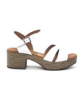 Sandalia Oh My Sandals 5625 de color blanco con tacón mujer
