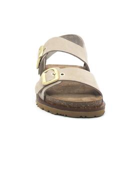 Sandalia Yokono BOLUS-252 en color beige para mujer