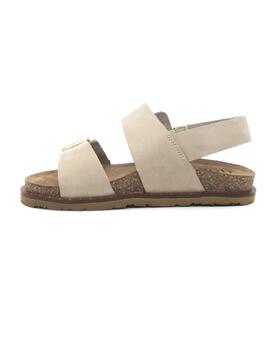 Sandalia Yokono BOLUS-252 en color beige para mujer
