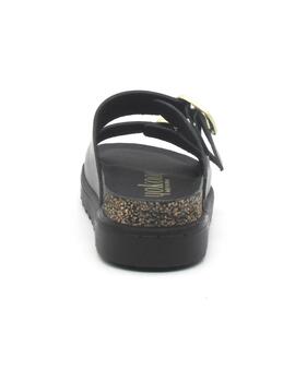 Sandalia Yokono TUNEZ-130 de color negro plataforma para muj