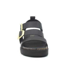 Sandlia Yokono TUNEZ-127 de color negro plataforma para muje