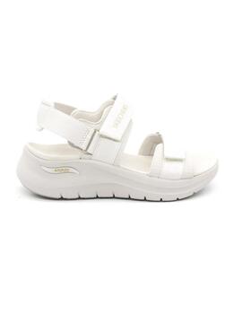 Sandalia Skercher 119465/OFWT de color blanco cuña