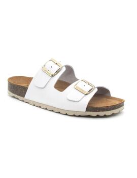 Sandalia Bio Autenti 11096 de color blanco para mujer
