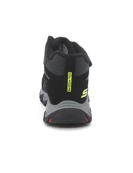 Botin Skechers 406412L/BKRD negro/rojo para niño