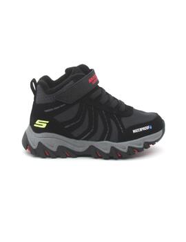 Botin Skechers 406412L/BKRD negro/rojo para niño
