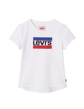 Camiseta LEVIS Niña Blanco Estampado Logo NN10627