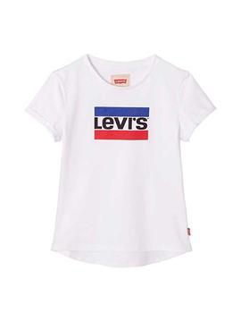 Camiseta LEVIS Niña Blanco Estampado Logo NN10627