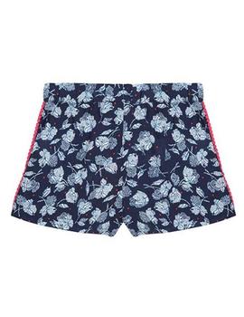 Short 3POMMES Niña Marino Estampado Flores 3N26064