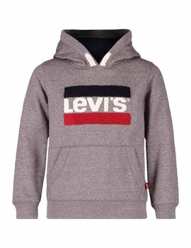 Sudadera LEVIS Niño Gris Gorro NM15027