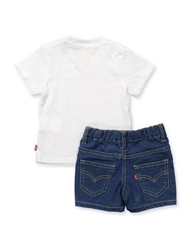 Conjunto Corto LEVIS Niño Blanco NN37004