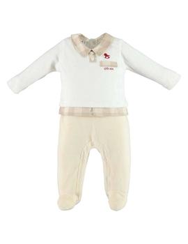 Pijama Entero IDO Niño Beige Cuadritos 4V210