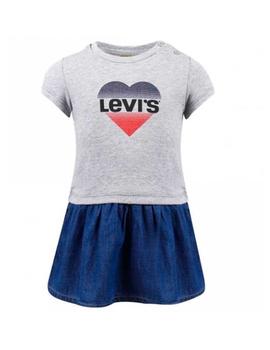 Vestido LEVIS Niña Gris Combinado Vaquero NN30504