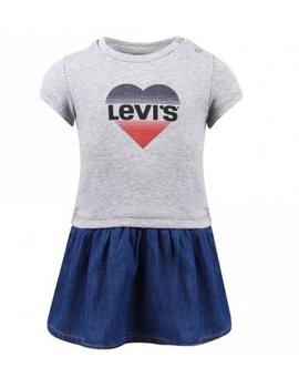 Vestido LEVIS Niña Gris Combinado Vaquero NN30504