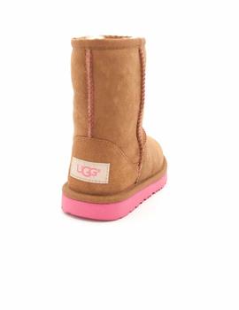 Botín UGG Niña Con Pelo Serraje Camel 1017703