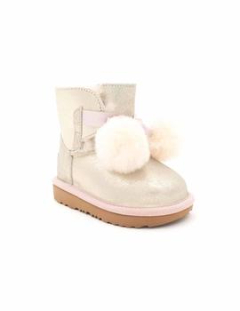 Botín UGG Niña Con Pelo Ante Oro Pompón 1019701T