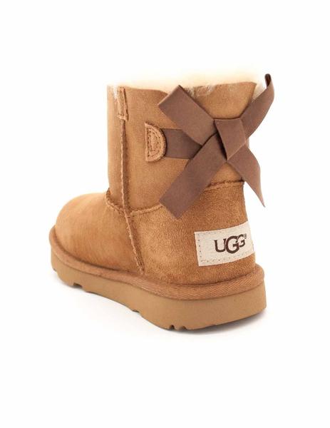 Botín UGG Con Pelo Serraje Camel Lazo 1017397