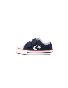 Converse niño velcro best sale azul